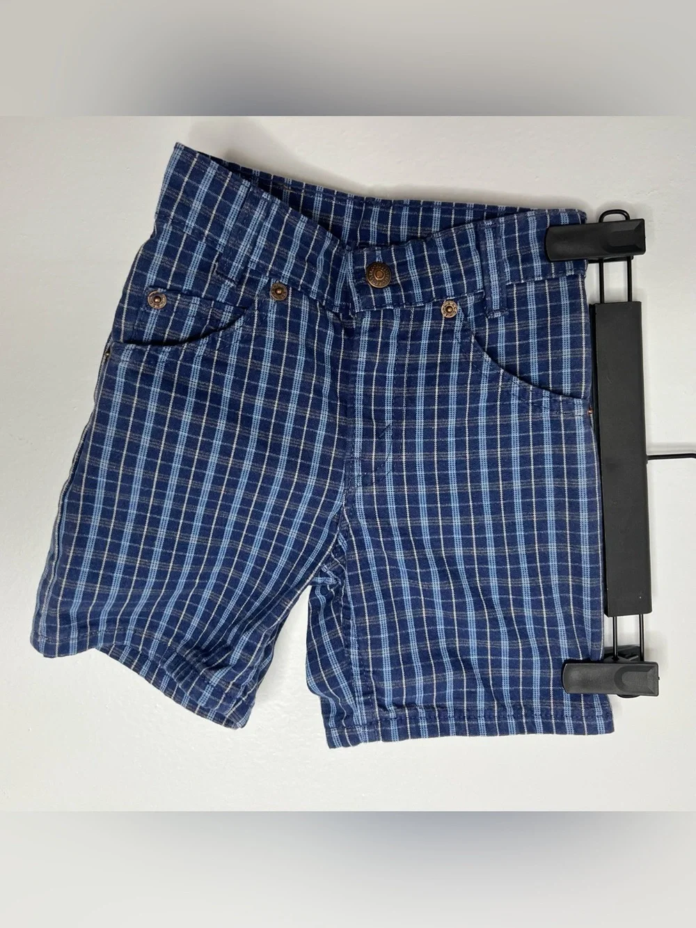 Vintage Little Levis 550 Relaxed Fit Shorts Kids Size 3 Blue USA Made Orange Tab
